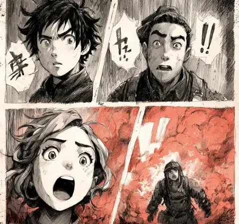 读者在书架前翻阅漫画单行本